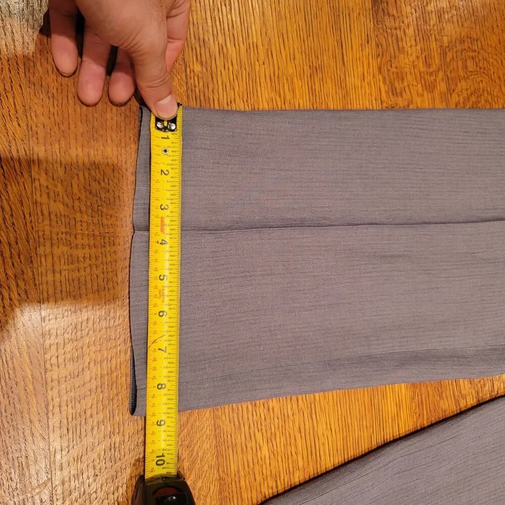 Armani Linen Blend Pants Mens Gray Pleated 36x30